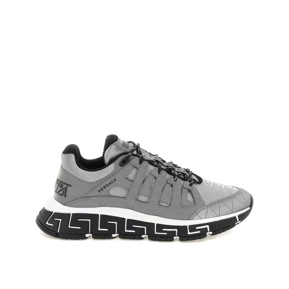 Versace Silver Fabric Athletic Sneakers | Regal Royce