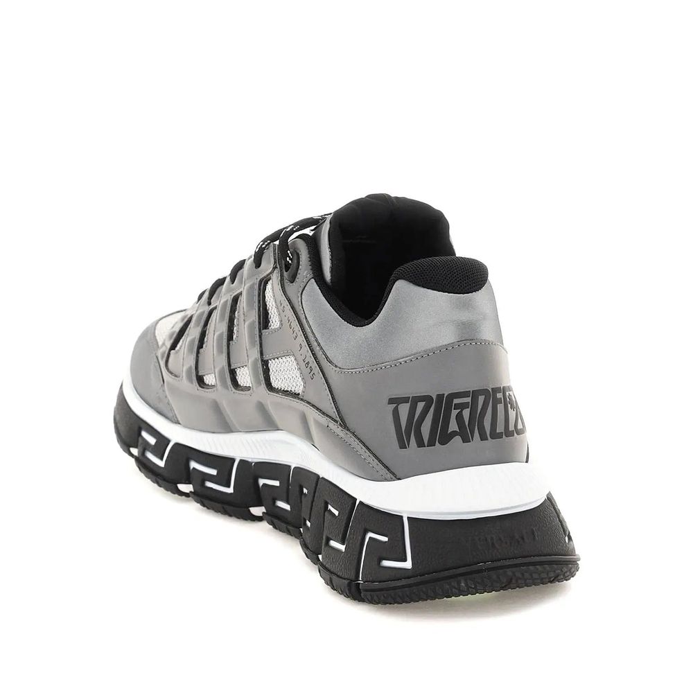 Versace Silver Fabric Athletic Sneakers | Regal Royce