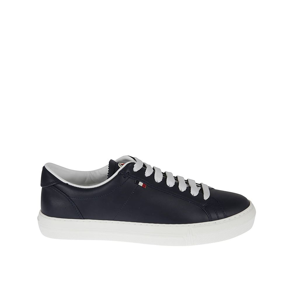 Moncler Blue Calfskin Low Top Sneakers | Regal Royce