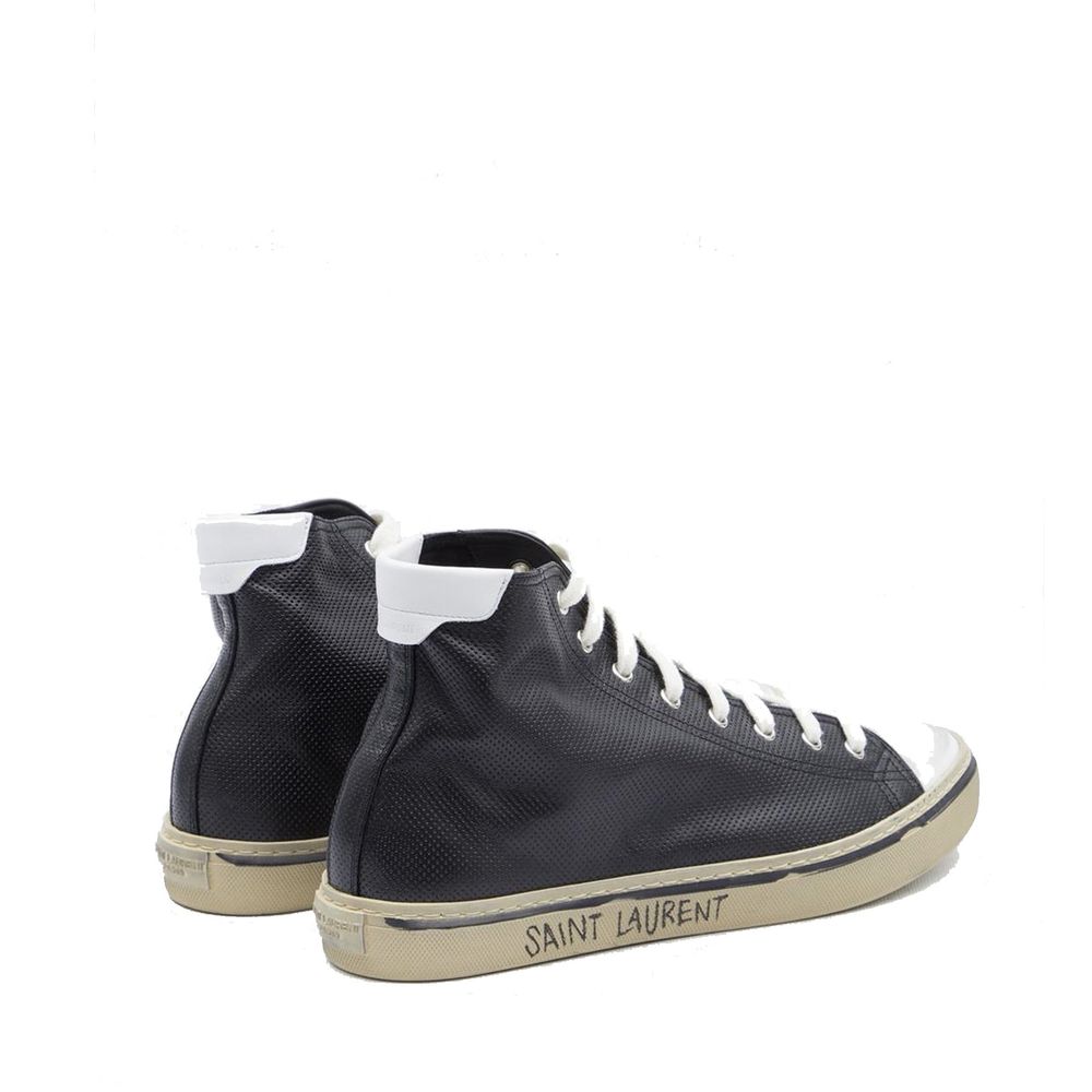 Saint Laurent Black Calfskin High Top Sneakers | Regal Royce