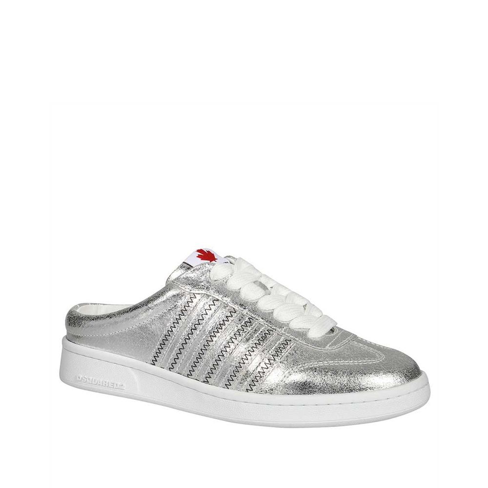 Dsquared² Silver Calfskin Sneakers | Regal Royce