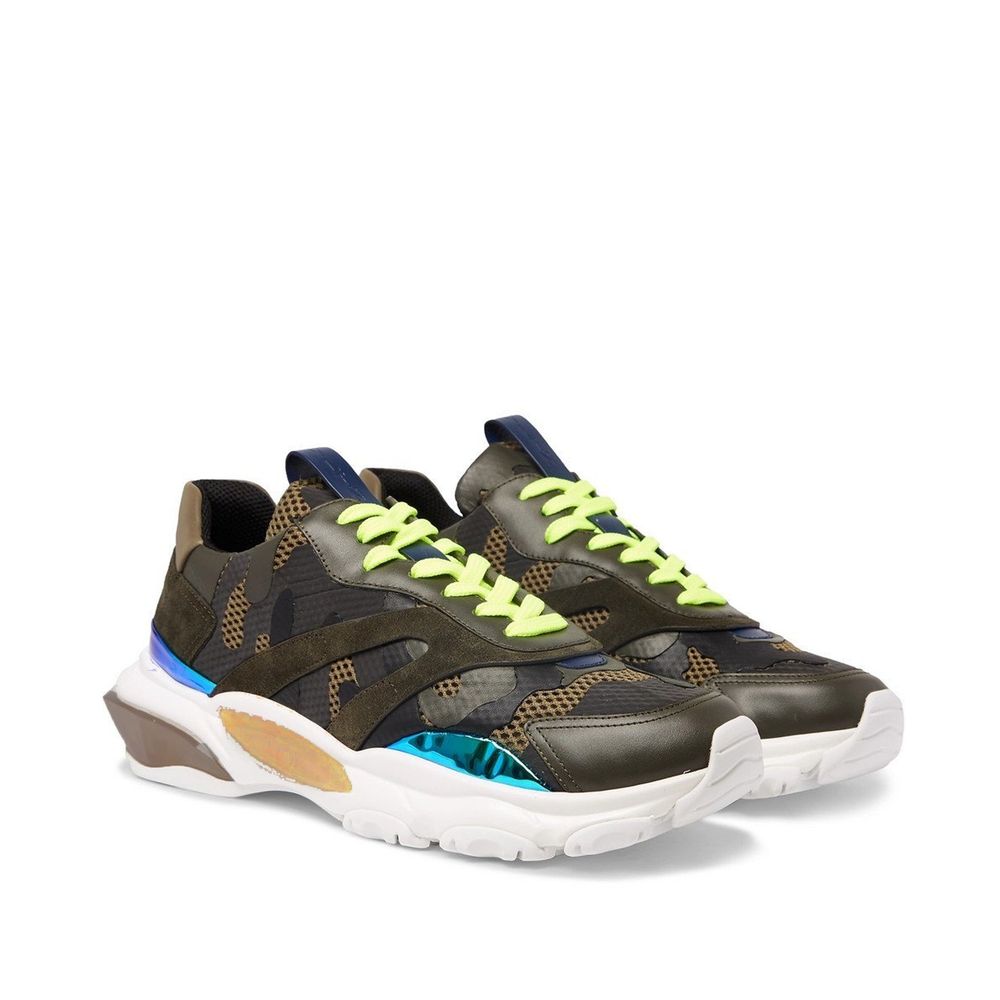 Valentino Garavani Bicolor Fabric Athletic Sneakers | Regal Royce