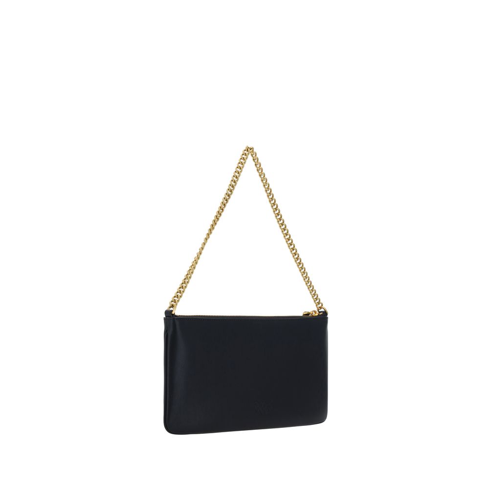 PINKO Black Calf Leather Bos Taurus Shoulder Bag | Regal Royce