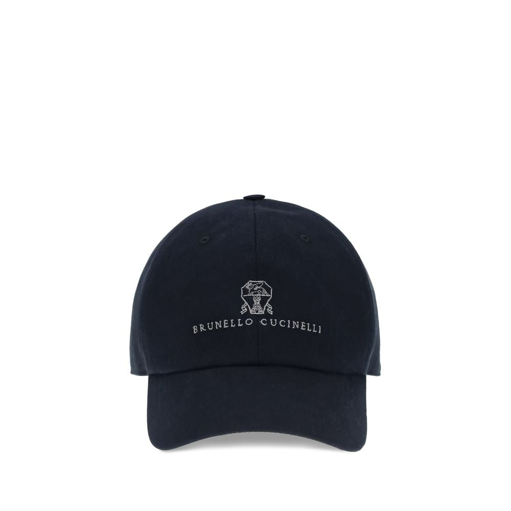 Brunello Cucinelli Blue Cotton Cap (Baseball Hat) | Regal Royce