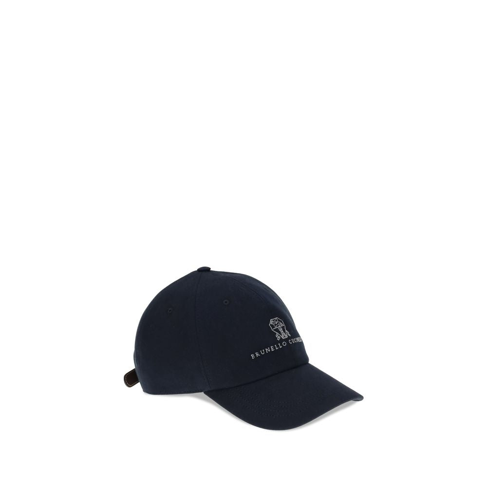 Brunello Cucinelli Blue Cotton Cap (Baseball Hat) | Regal Royce