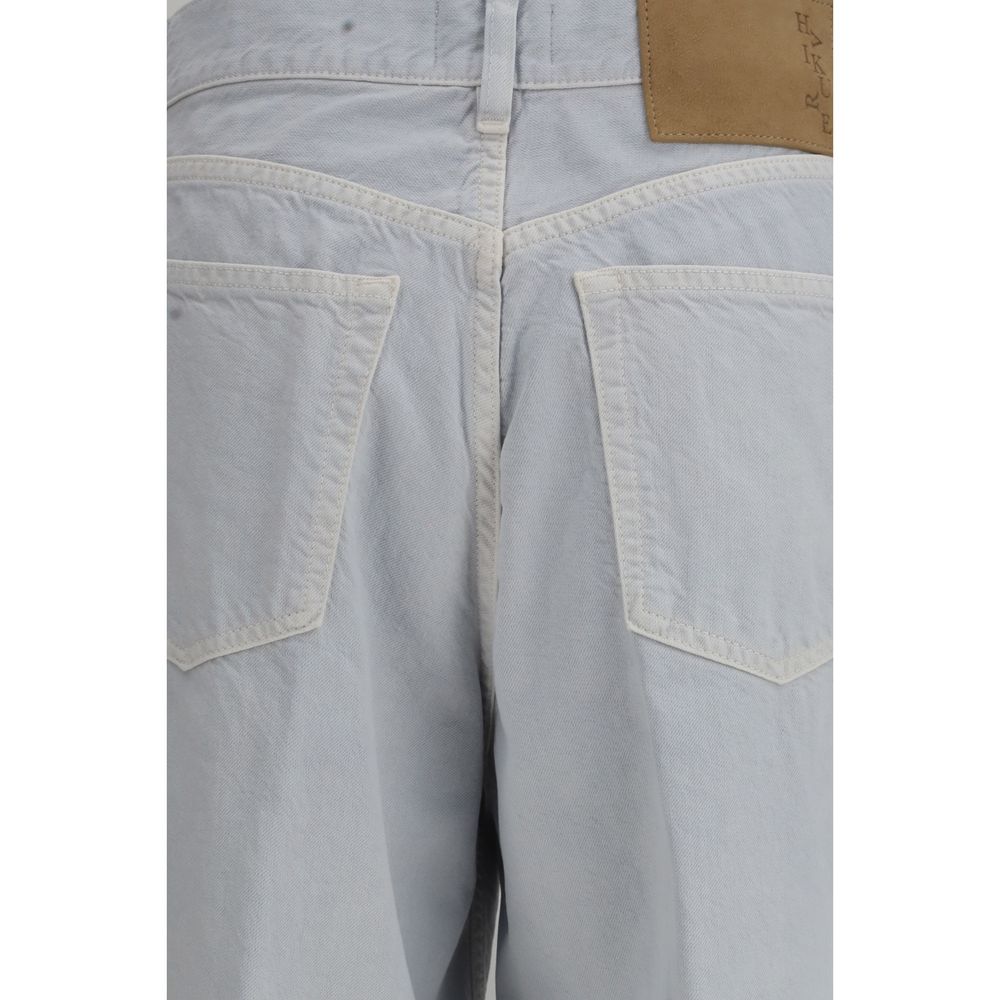 Haikure Light Blue Cotton Straight-Leg Jeans | Regal Royce