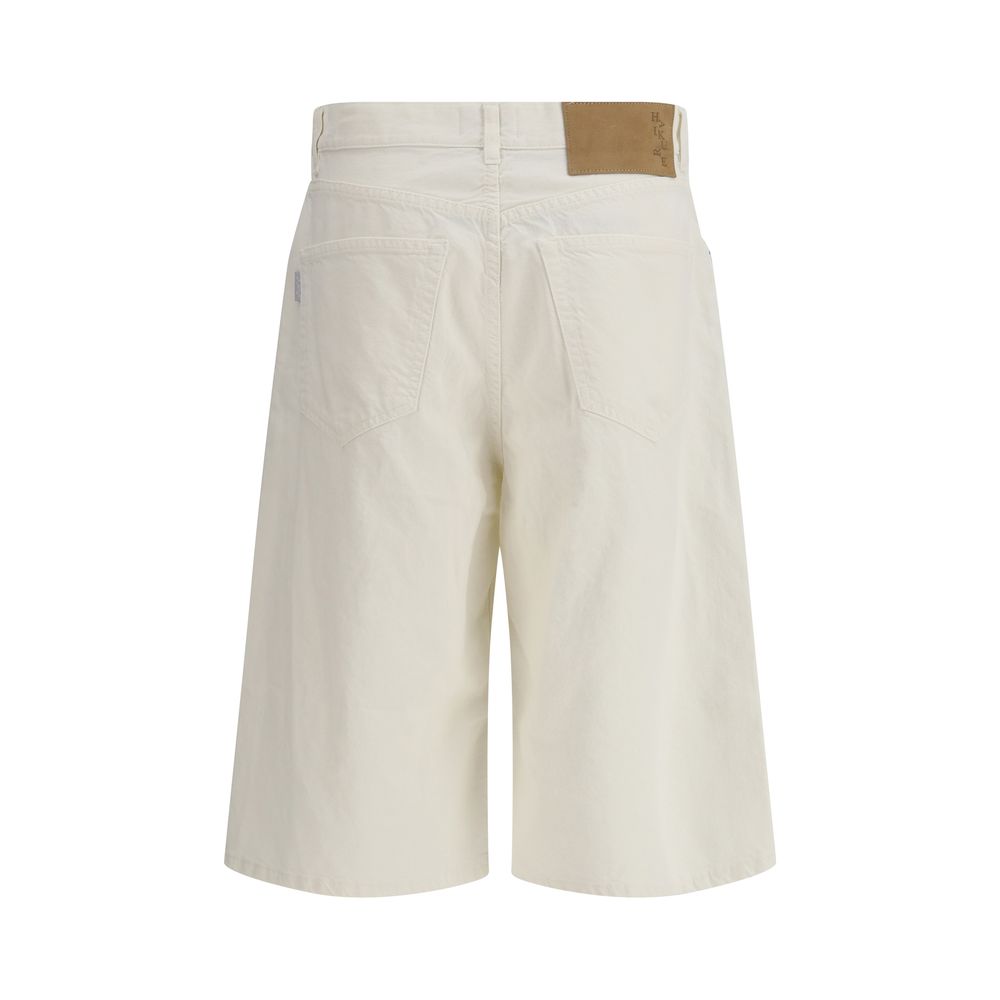 Haikure White Cotton Bermuda Shorts | Regal Royce