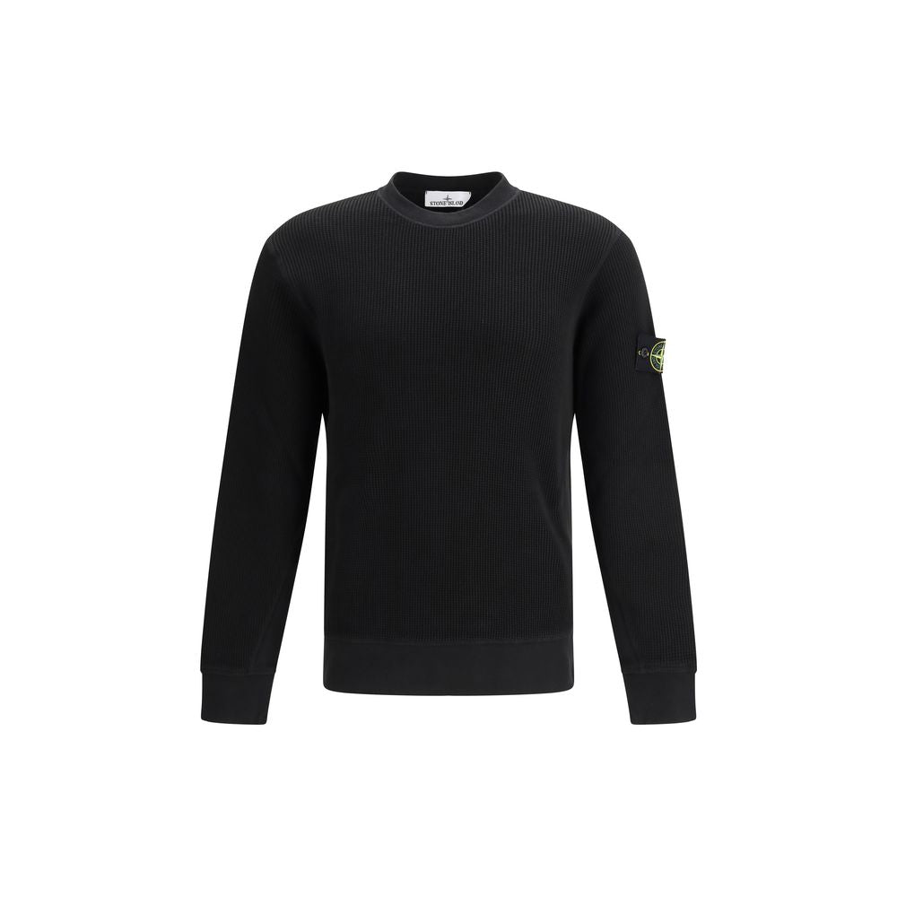 Stone Island Black Cotton Sweatshirt | Regal Royce