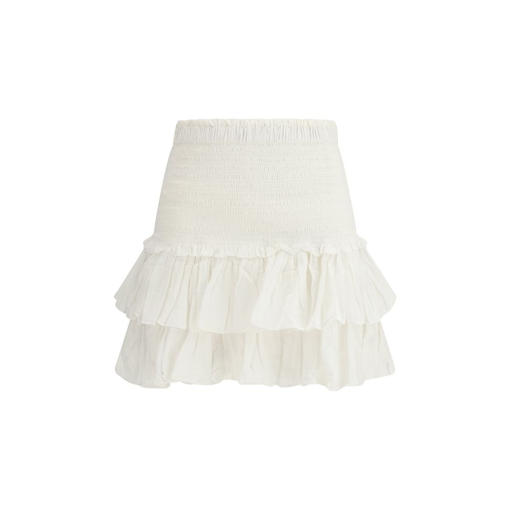 Marant Etoile White Cotton Mini Skirt | Regal Royce