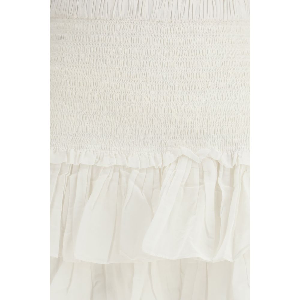Marant Etoile White Cotton Mini Skirt | Regal Royce