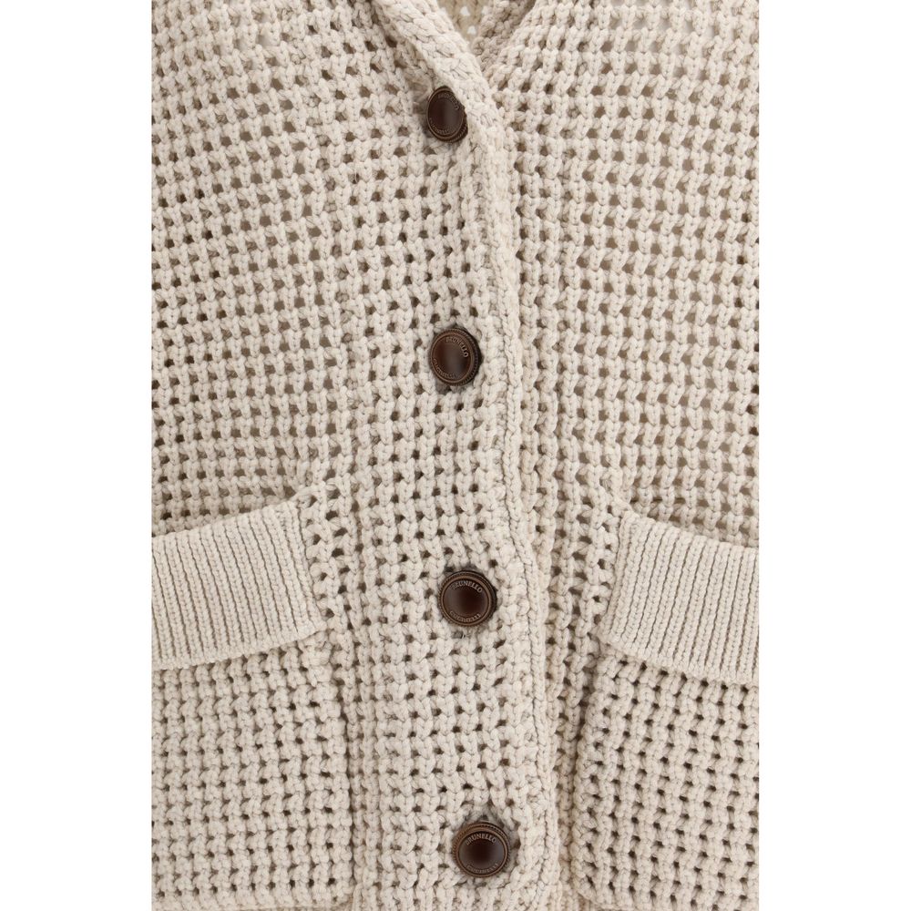 Brunello Cucinelli Cream Cotton Cardigan | Regal Royce