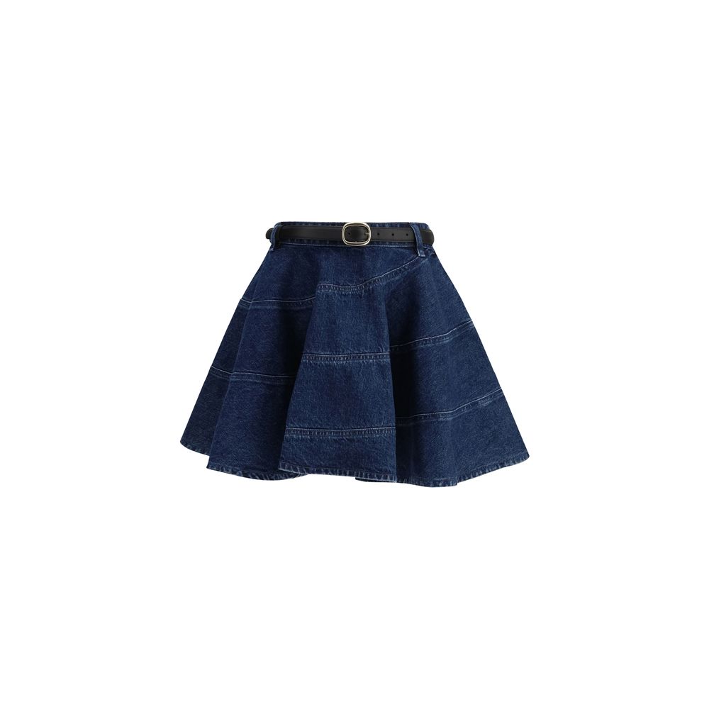 Self-Portrait Blue Cotton Mini Skirt | Regal Royce