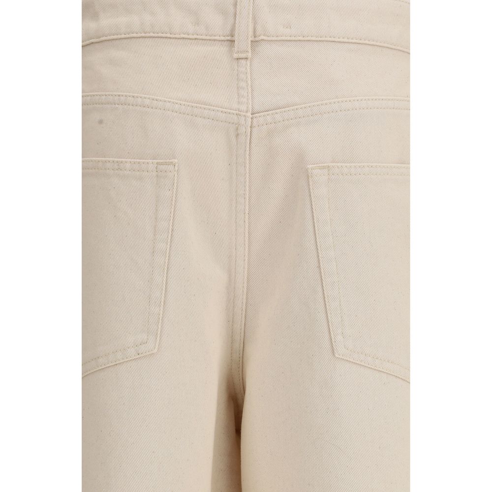 Rohe Beige Cotton Casual Pants | Regal Royce