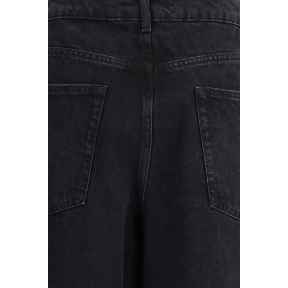 Rohe Black Cotton Relaxed Fit Jeans | Regal Royce