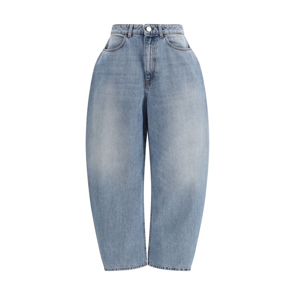 Rohe Blue Cotton Straight-Leg Jeans | Regal Royce