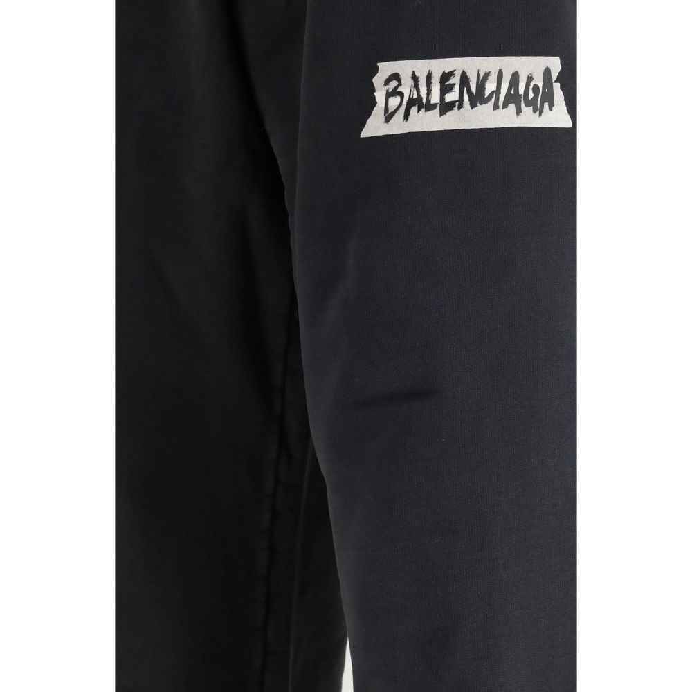 Balenciaga Black Cotton Casual Pants | Regal Royce