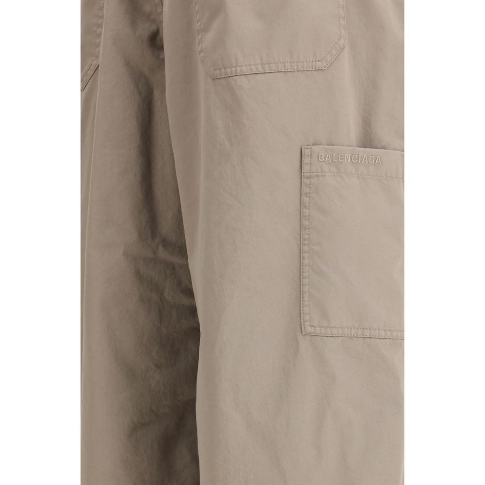 Balenciaga Beige Cotton Casual Pants | Regal Royce