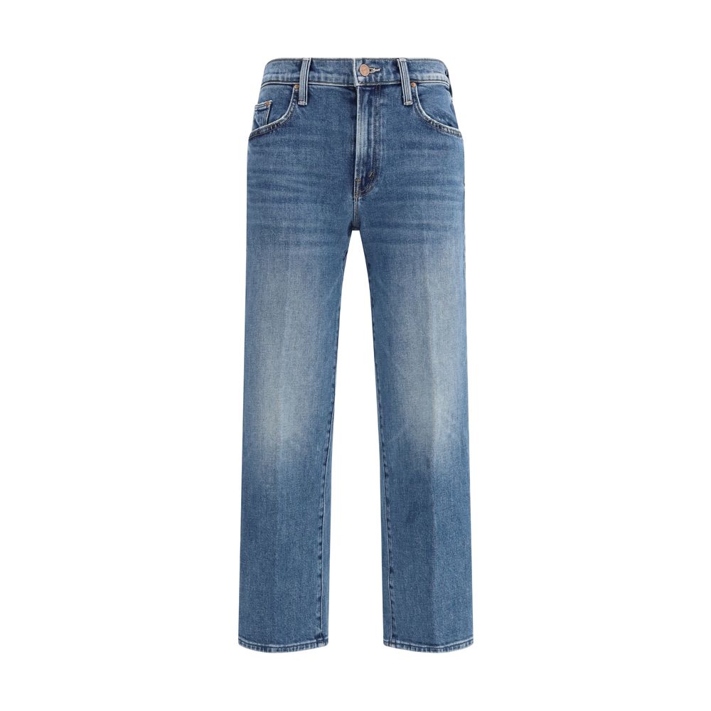Mother Denim Blue Cotton Relaxed Fit Jeans | Regal Royce