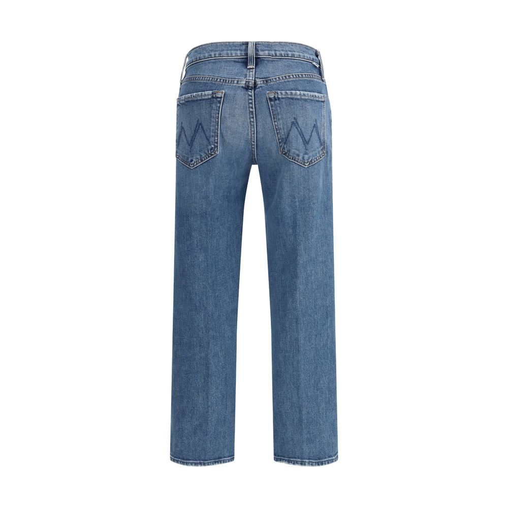 Mother Denim Blue Cotton Relaxed Fit Jeans | Regal Royce