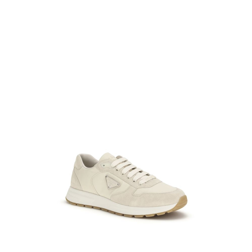 Prada Beige Nylon Low Top Sneakers | Regal Royce