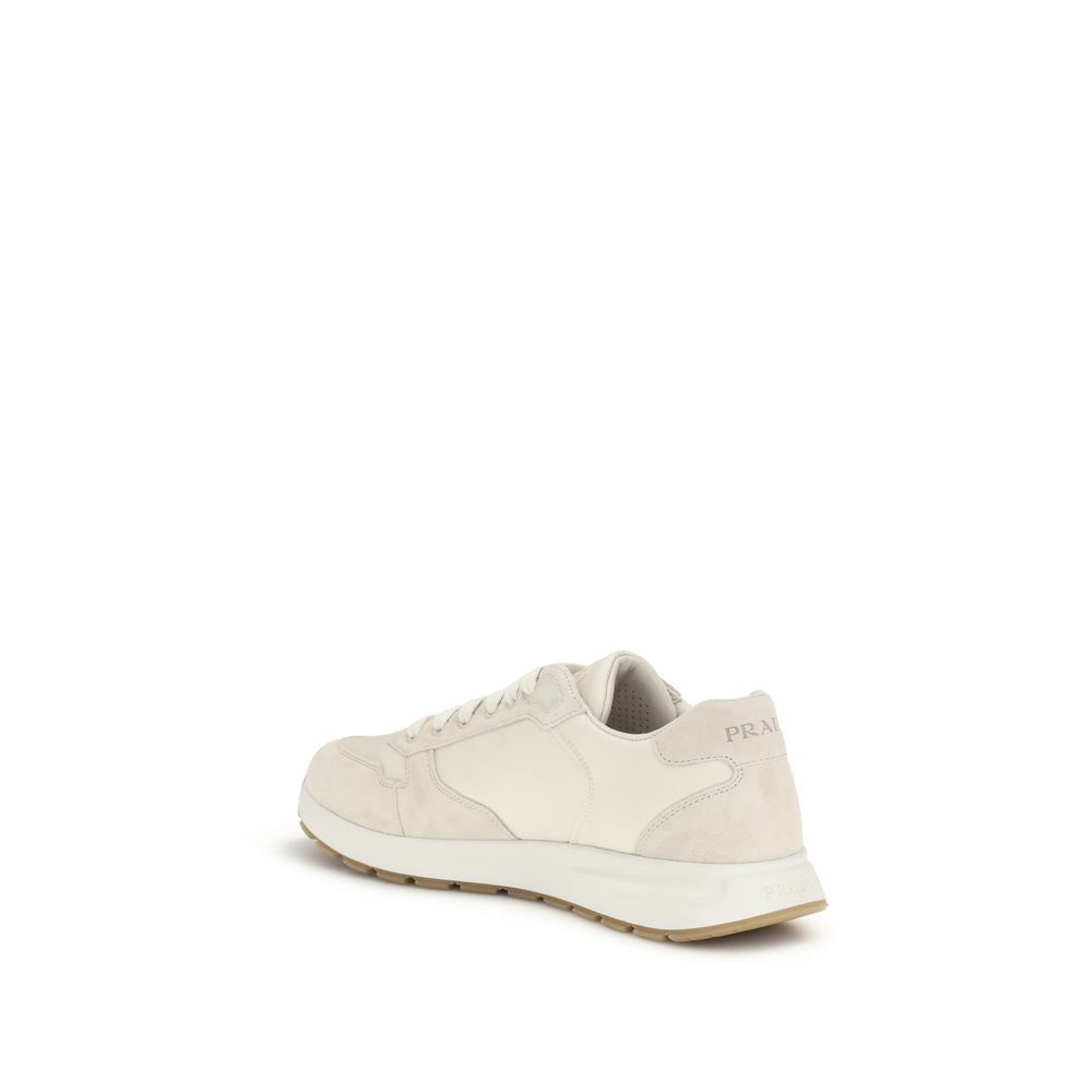Prada Beige Nylon Low Top Sneakers | Regal Royce