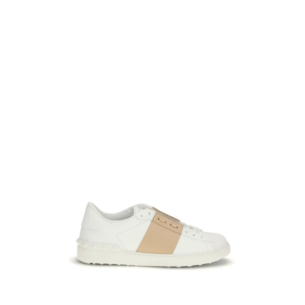 Valentino Garavani White Calf Leather Bos Taurus Low Top Sneakers | Regal Royce