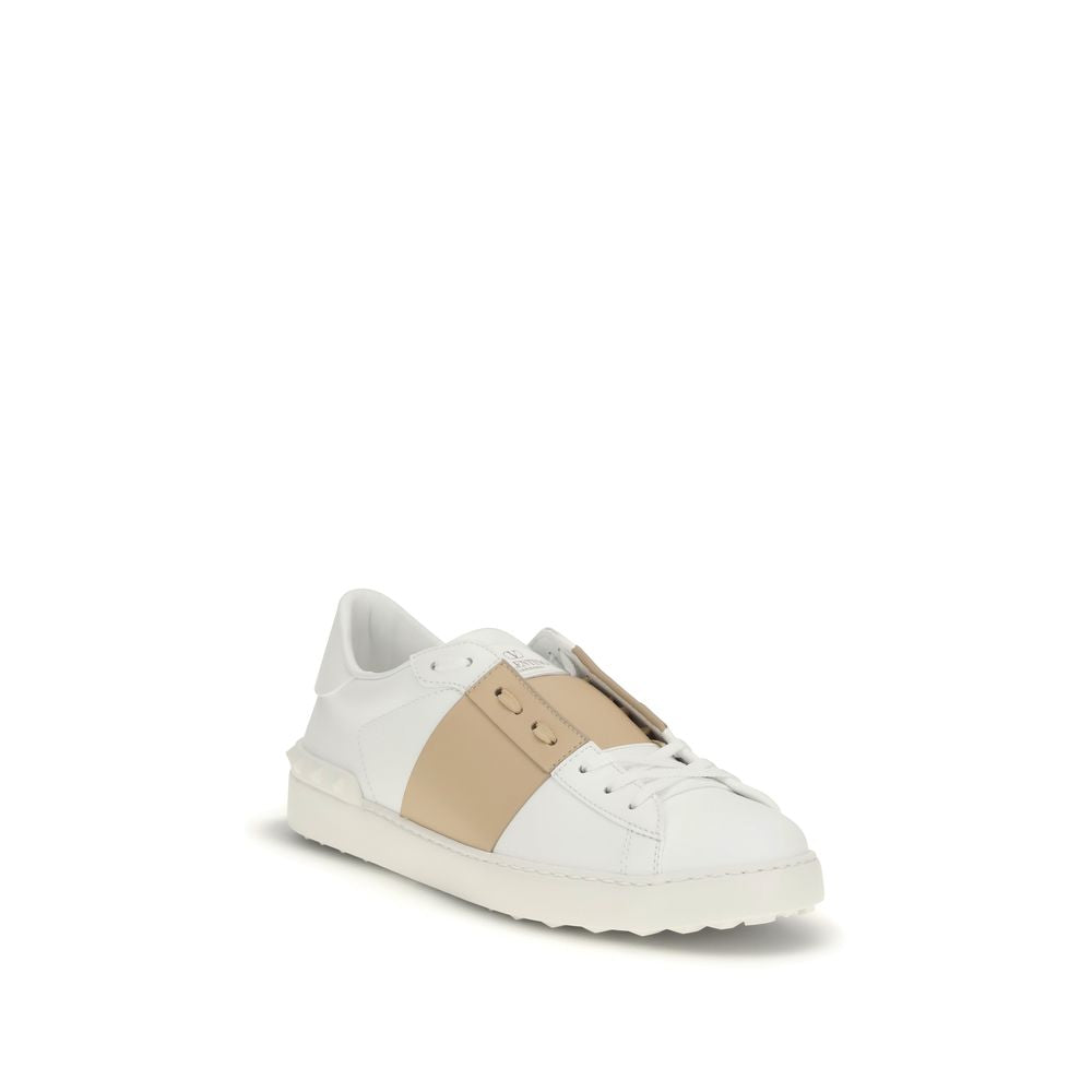 Valentino Garavani White Calf Leather Bos Taurus Low Top Sneakers | Regal Royce