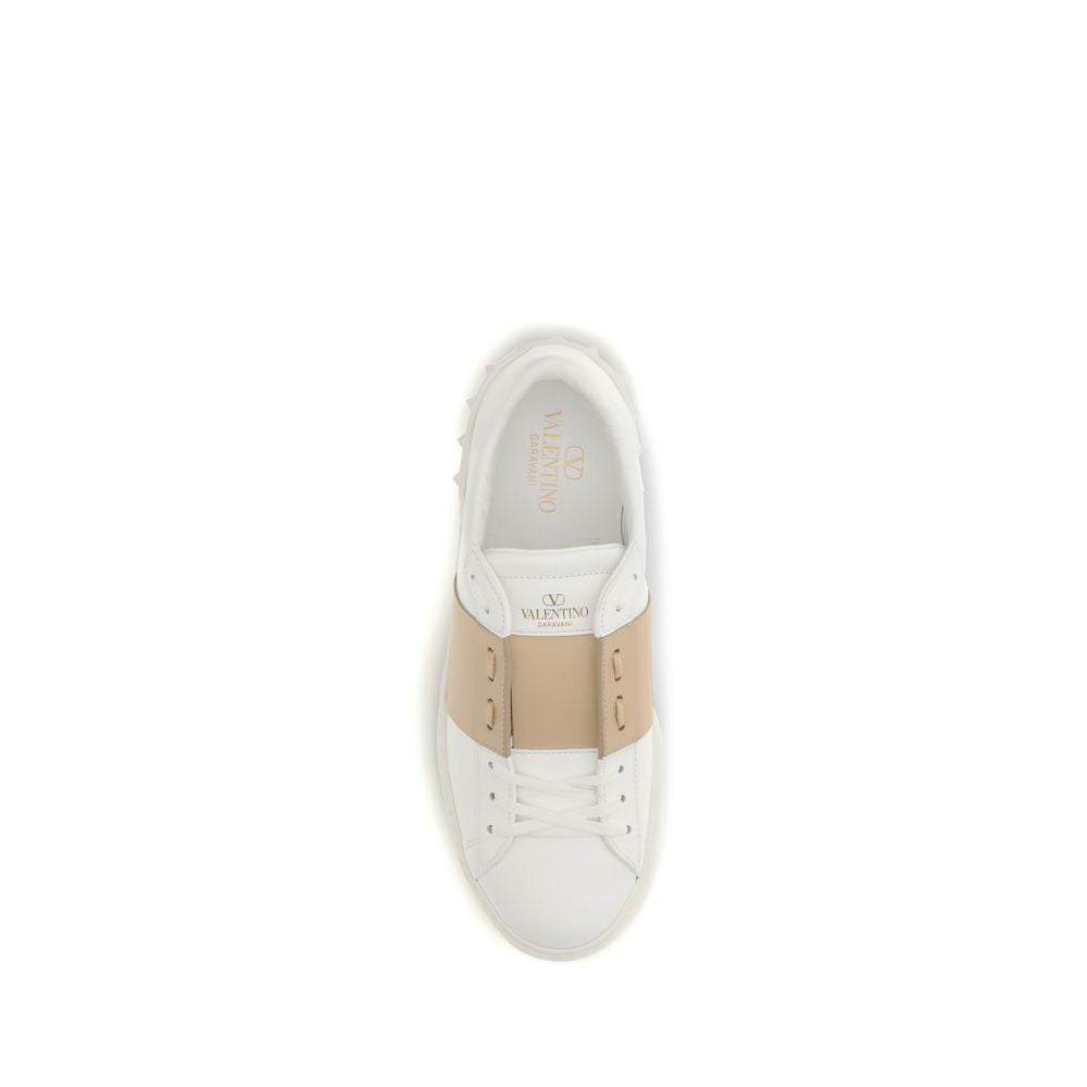 Valentino Garavani White Calf Leather Bos Taurus Low Top Sneakers | Regal Royce