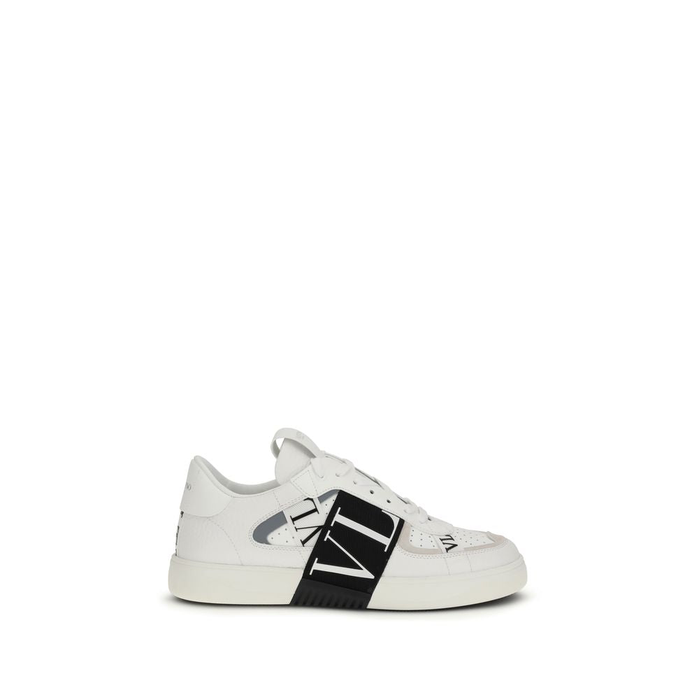 Valentino Garavani White Calf Leather Bos Taurus Low Top Sneakers | Regal Royce
