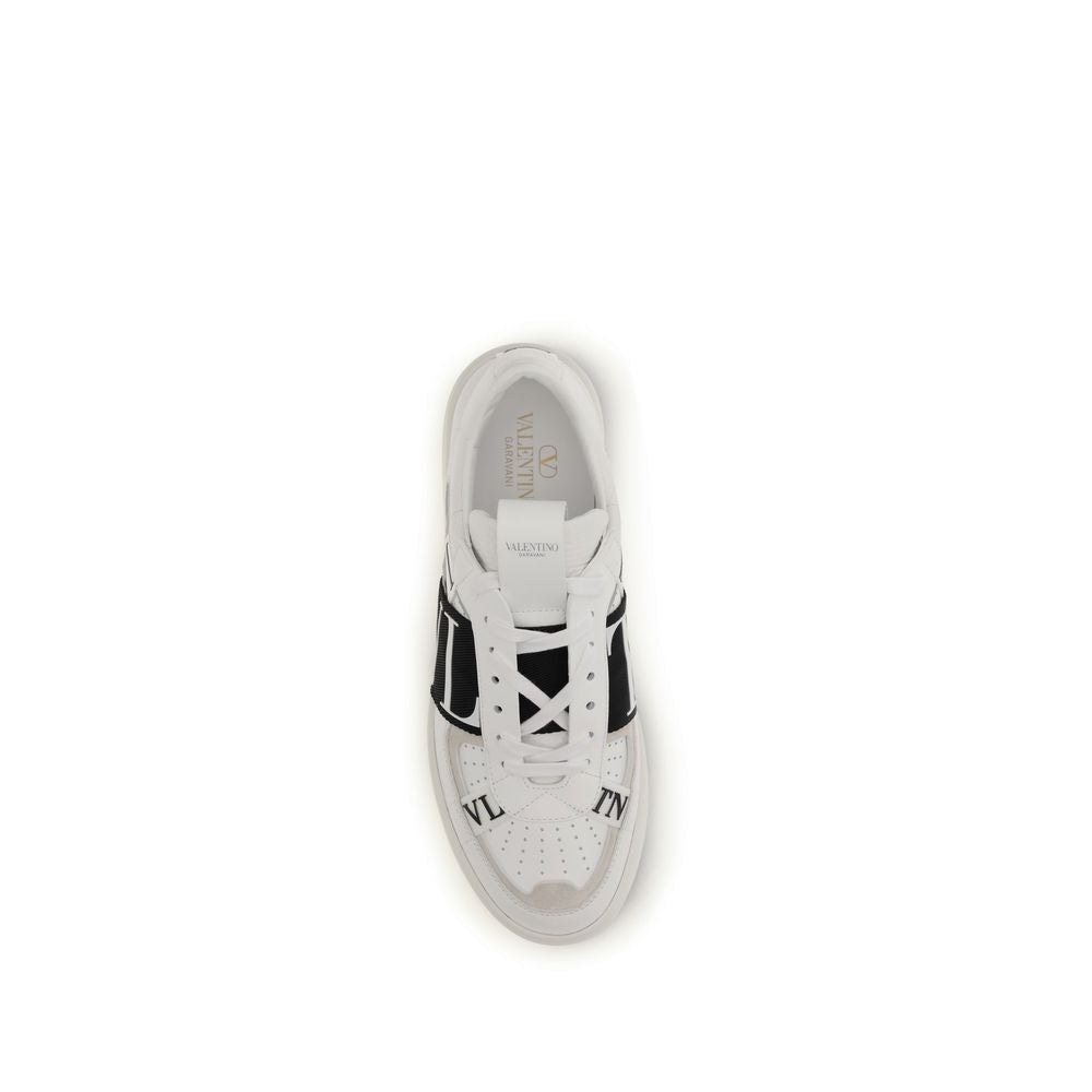 Valentino Garavani White Calf Leather Bos Taurus Low Top Sneakers | Regal Royce