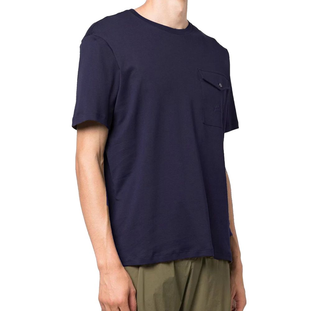Herno Blue Cotton T-Shirt | Regal Royce