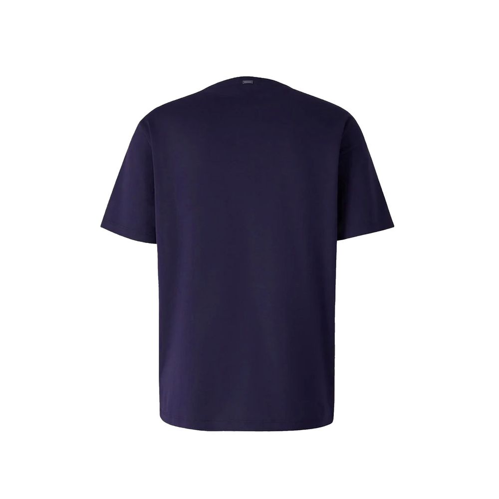Herno Blue Cotton T-Shirt | Regal Royce