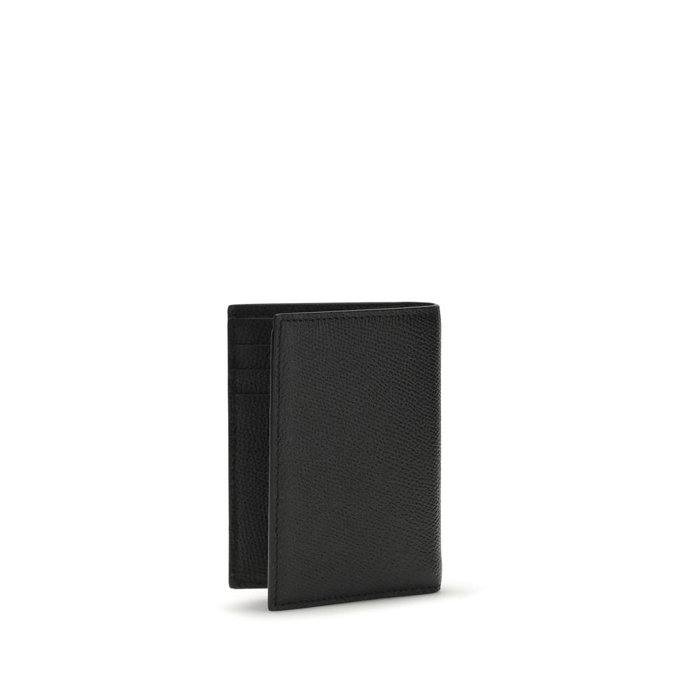 Valentino Garavani Black Calf Leather Bos Taurus Wallet | Regal Royce