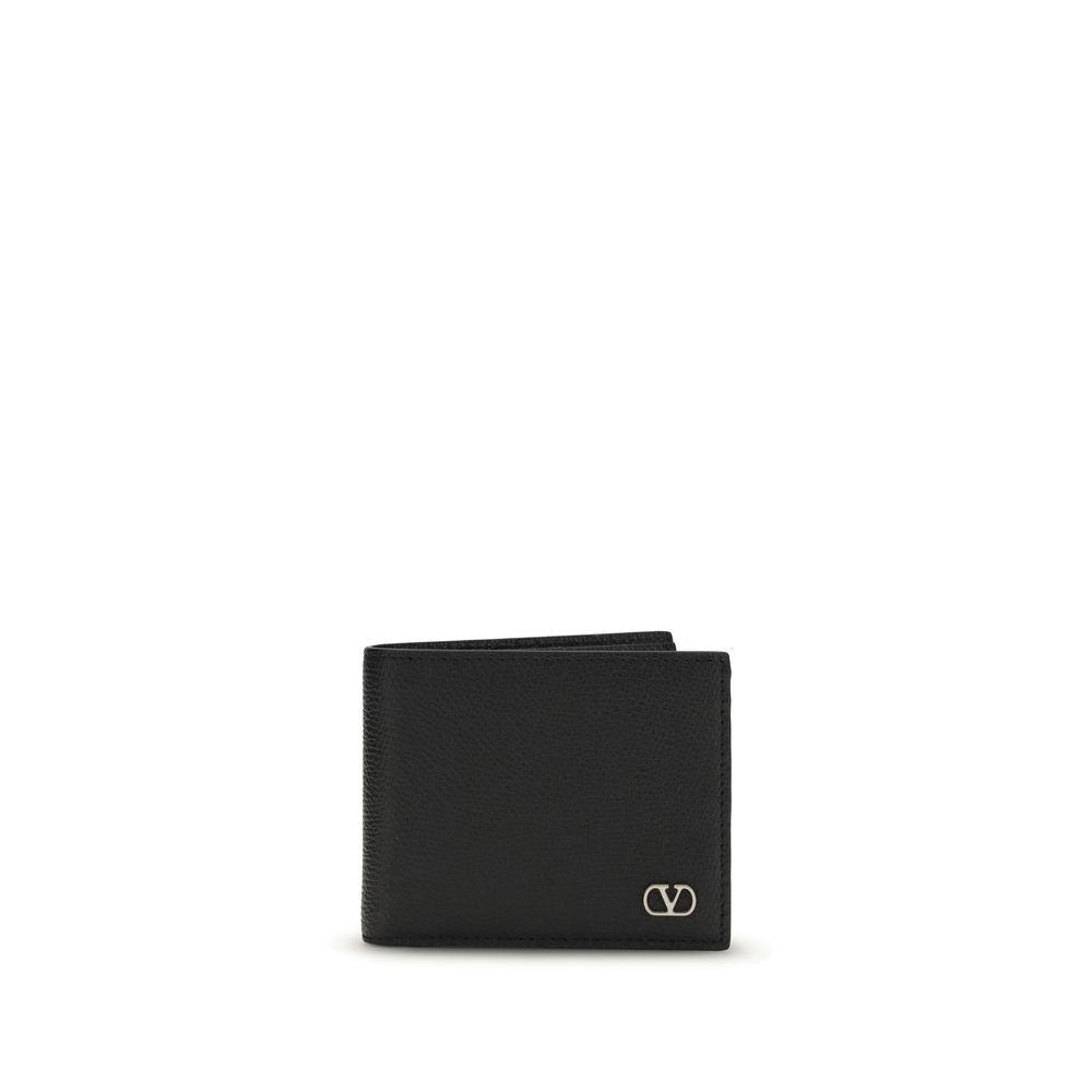 Valentino Garavani Black Calf Leather Bos Taurus Wallet | Regal Royce