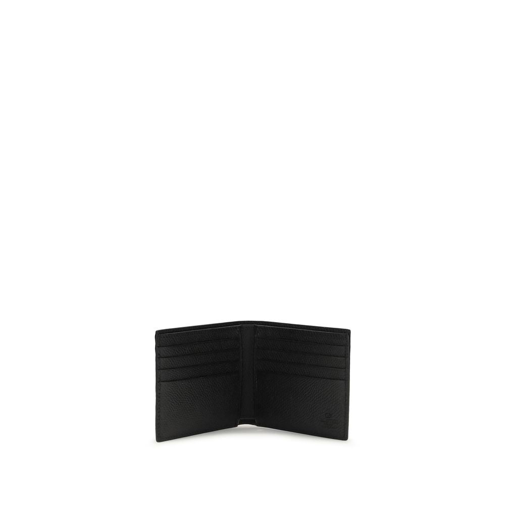 Valentino Garavani Black Calf Leather Bos Taurus Wallet | Regal Royce