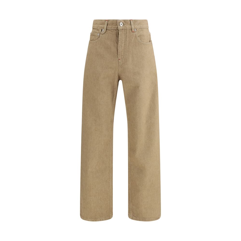 Jacquemus Beige Cotton Straight-Leg Jeans | Regal Royce
