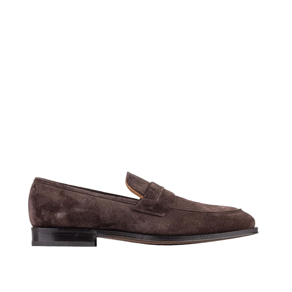 Salvatore Ferragamo Brown Leather Slip-On Loafers | Regal Royce