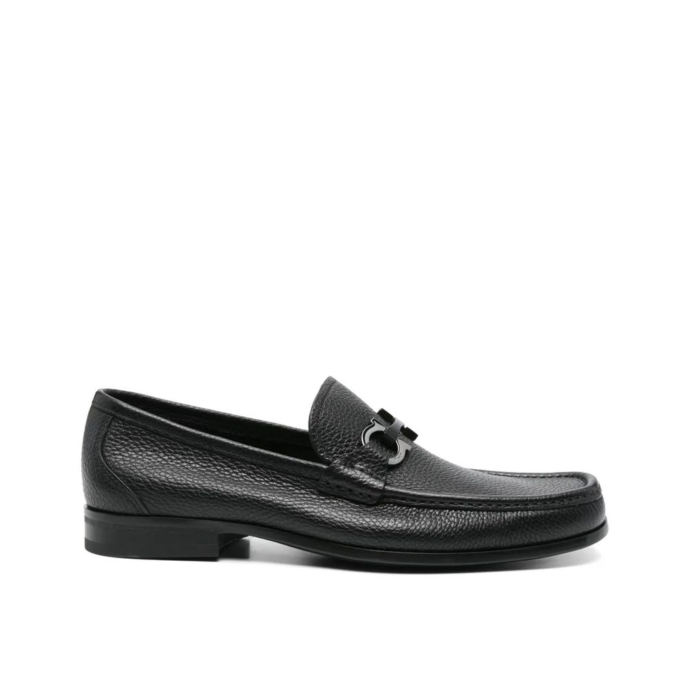 Salvatore Ferragamo Black Calfskin Slip-On Loafers | Regal Royce