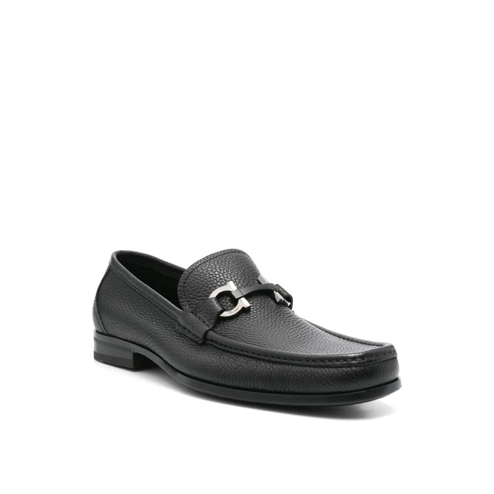Salvatore Ferragamo Black Calfskin Slip-On Loafers | Regal Royce