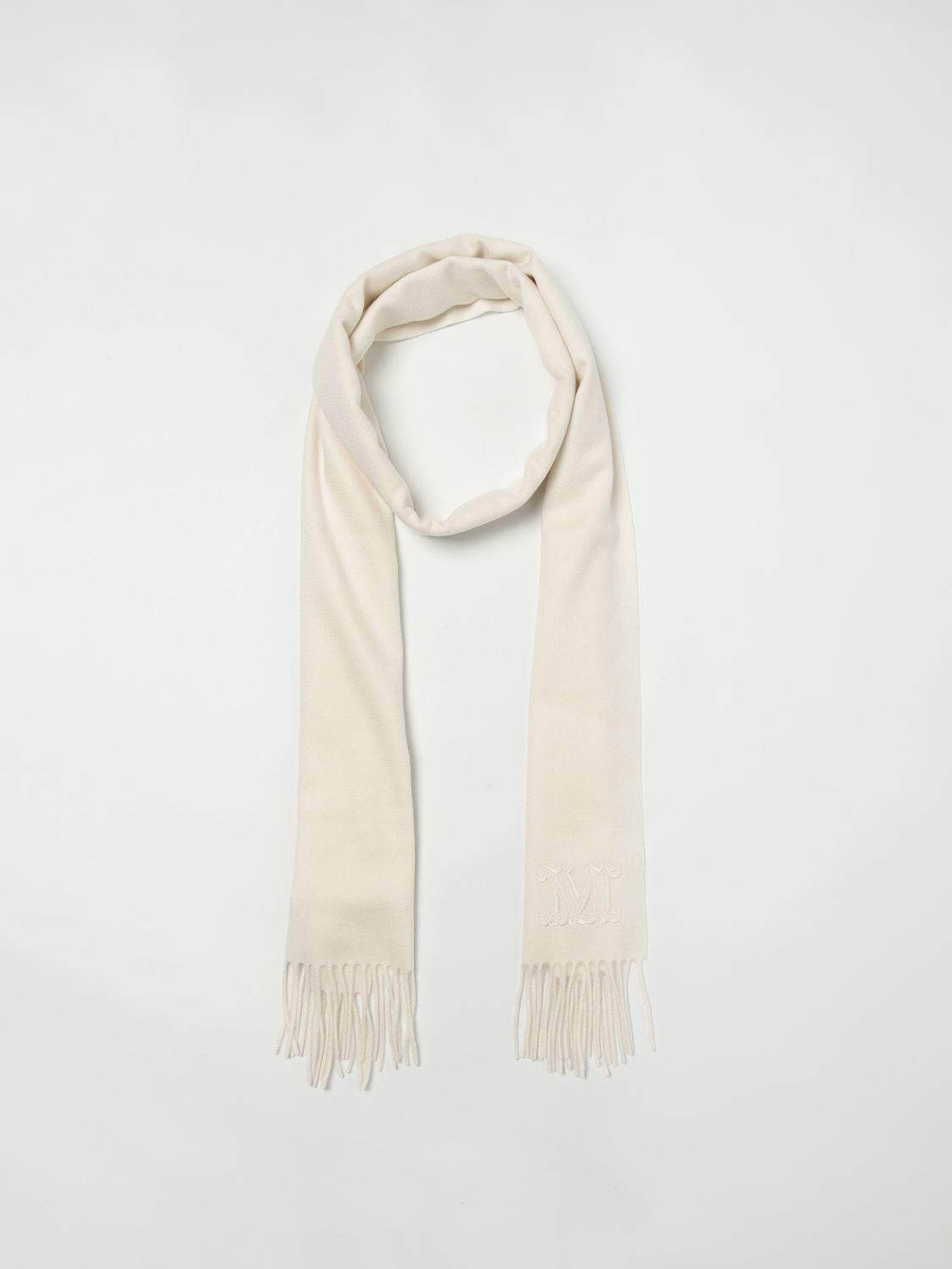 Max Mara White Cashmere Scarf | Regal Royce