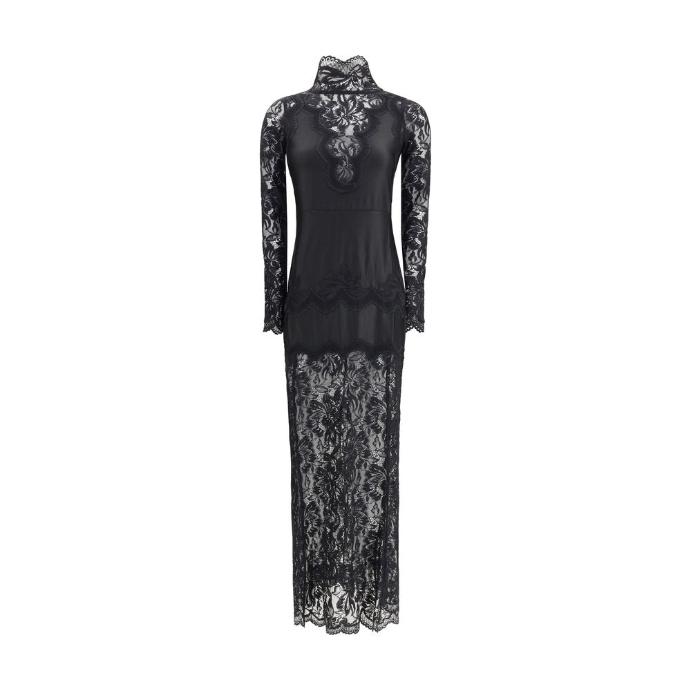Rabanne Black Polyamide Long Dress | Regal Royce