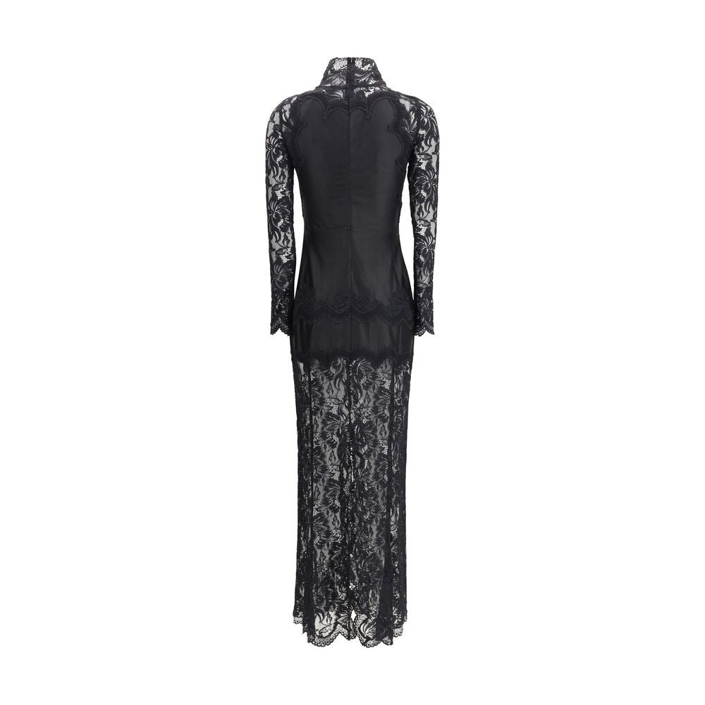 Rabanne Black Polyamide Long Dress | Regal Royce