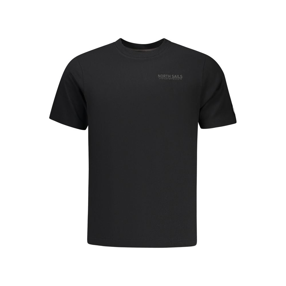 North Sails Black Cotton Men T-Shirt | Regal Royce