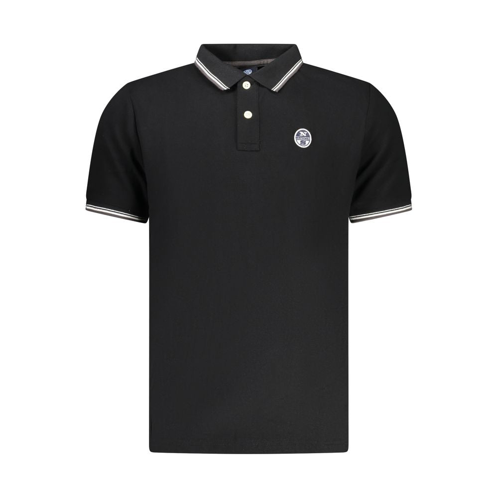 North Sails Black Cotton Men Polo | Regal Royce