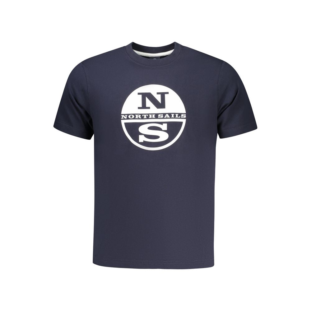 North Sails Blue Cotton Men T-Shirt | Regal Royce