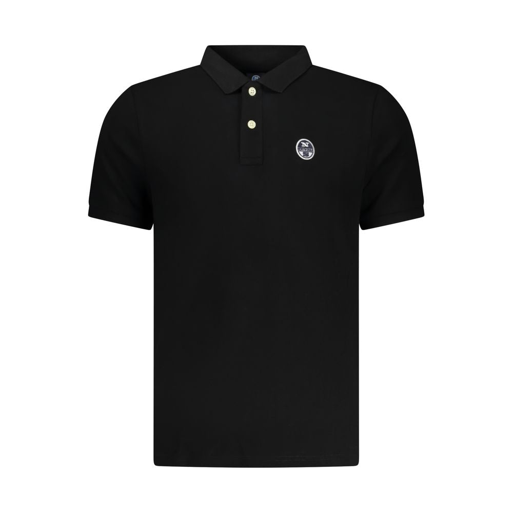 North Sails Black Cotton Mens Polo Shirt | Regal Royce
