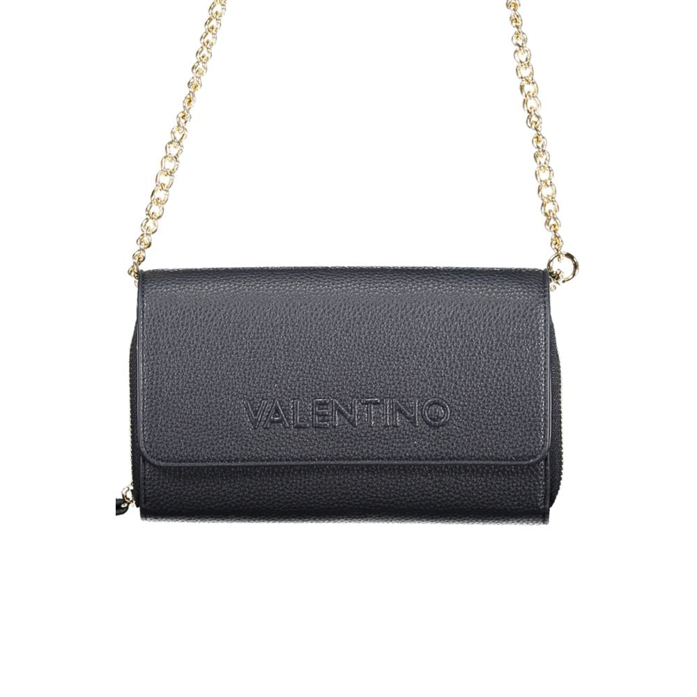 Mario Valentino Blue Polyurethane Women Wallet with Chain | Regal Royce