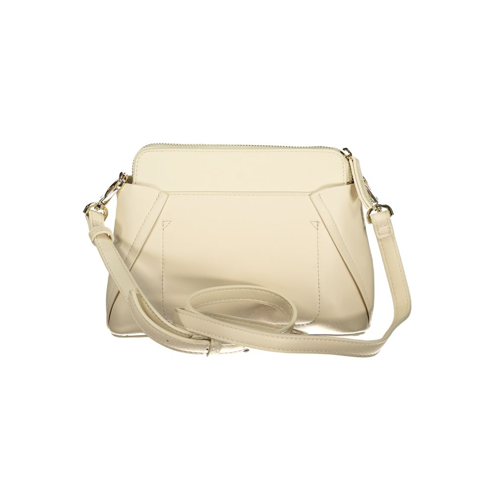 Mario Valentino Beige Polyurethane Women Handbag | Regal Royce