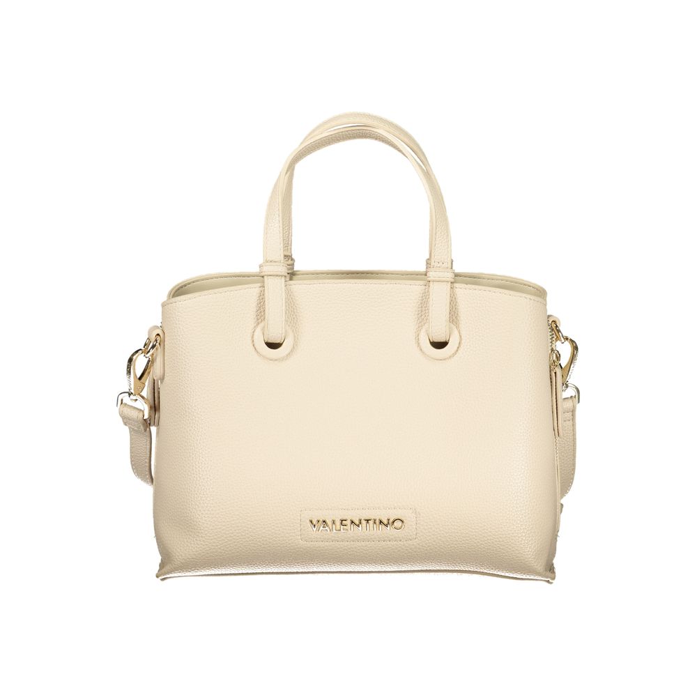 Mario Valentino Beige Polyurethane Women Handbag | Regal Royce