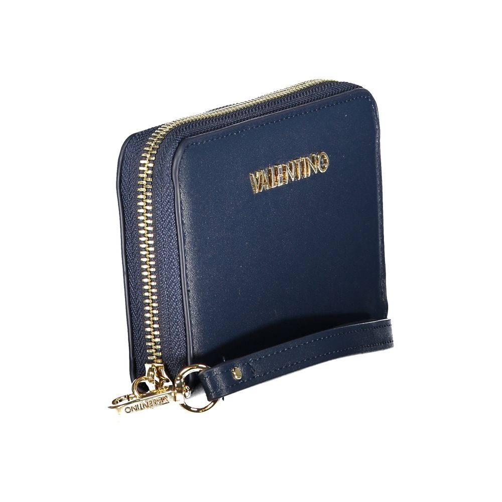 Mario Valentino Blu Polyurethane Women Wallet | Regal Royce